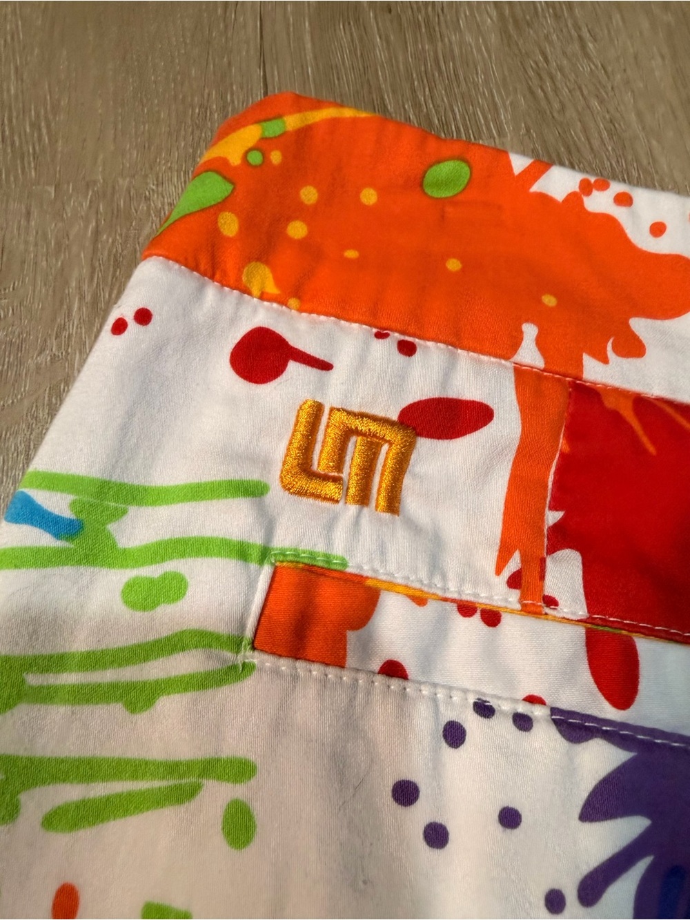 Loudmouth Ladies Paint Splatter Golf Skort Size 8 Built-In Shorts - Picture 3 of 5